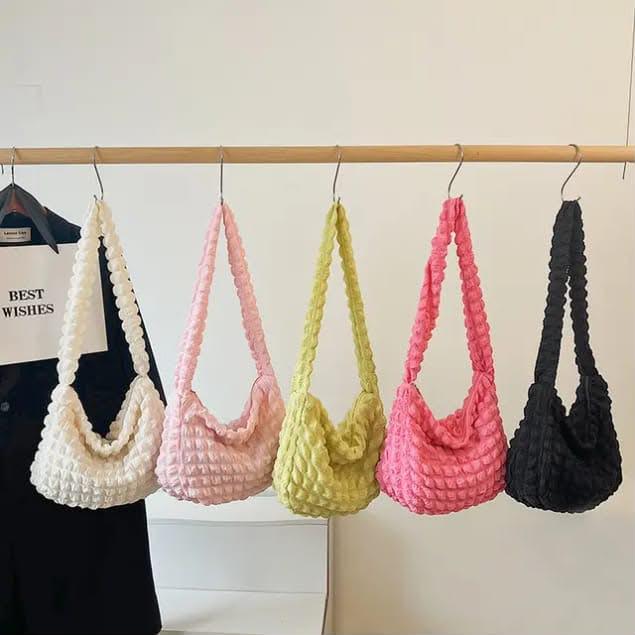 Soft cloud bubbles cotton Korean model bags... 
